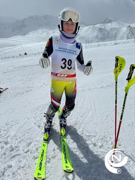 Leyla Proost uit Noorderwijk Belgisch Kampioen U14 meisjes slalom in France 🇫🇷 Tignes.