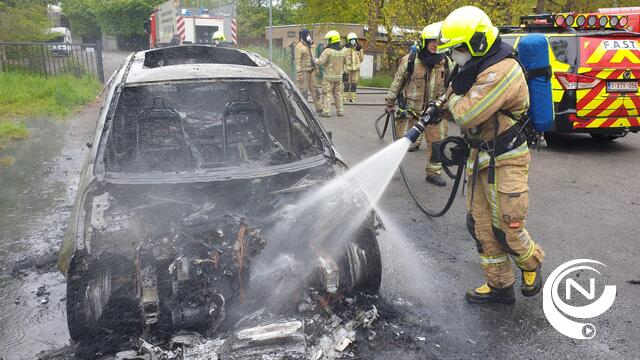 E313 : BMW brandt volledig uit, journaliste kan op het nippertje ontsnappen