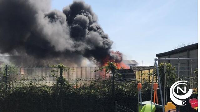 Brand vernielt tuinhuis aan Capuynestraat Bouwel