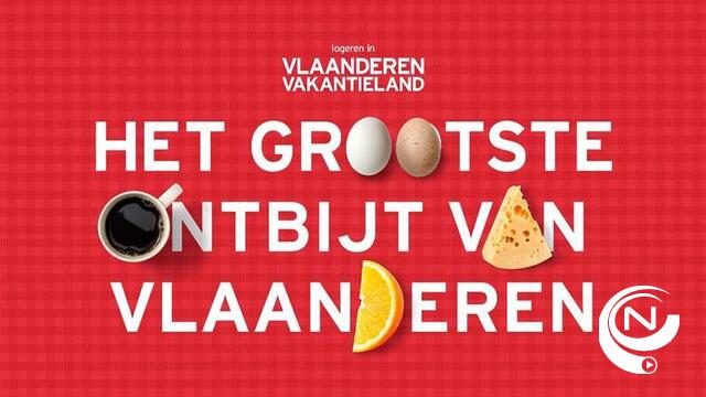 Logeren in Vlaanderen lanceert nieuw logiesboek 2019 met ‘Het Grootste Ontbijt van Vlaanderen’