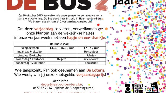 De Bus wordt 2 jaar - Bibliotheekweek met Verwendag! - Teaser nieuwe jeugdafdeling