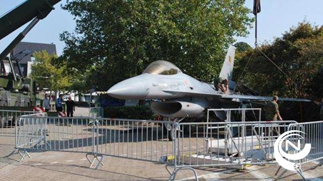 F-16 siert Cultuurplein in Heist-op-den-Berg voor herdenking Wereldoorlog I 