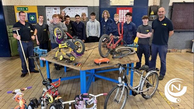 kOsh-leerlingen herstellen fietsjes basisschool Wijngaard