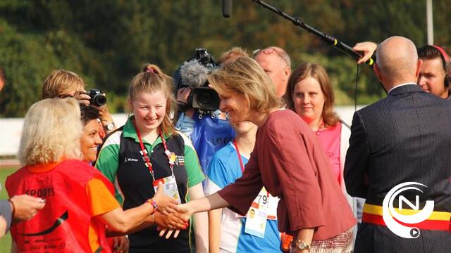 Koningin Mathilde bezoekt Special Olympics in Mol 