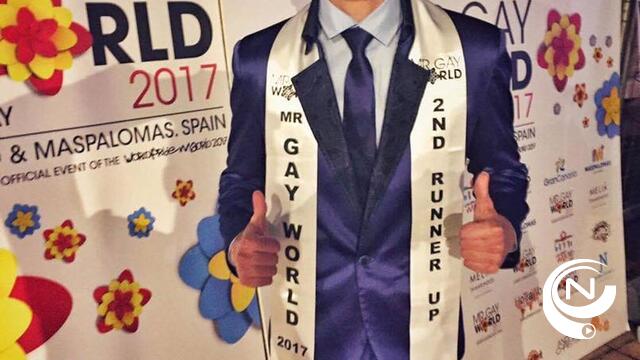 Mr Gay Belgium Raf Van Puymbroeck wordt 2nd runner-up Mr Gay World 2017