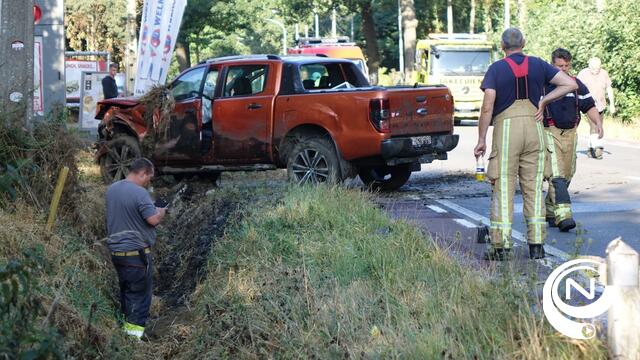 Gaslek nadat terreinwagen in gracht beland op Herentalsesteenweg (N13)