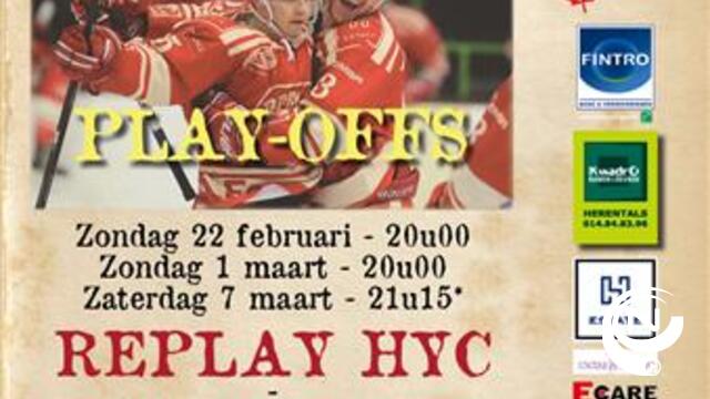 Replay HYC wil zondag 2e wedstrijd halve finales ijshockey winnen - LIVE stream