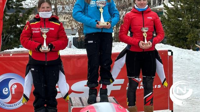 Ski-talent Leyla Proost uit Noorderwijk Belgisch Kampioen U14 meisjes slalom in France 🇫🇷 Tignes