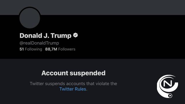 Trump definitief van Twitter gegooid wegens aanzetten tot geweld 
