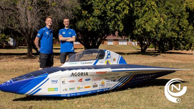  Kobe (Kasterlee) en Baziel (Zoersel) rijden met zelfgebouwde zonnewagen door Zuid-Afrika