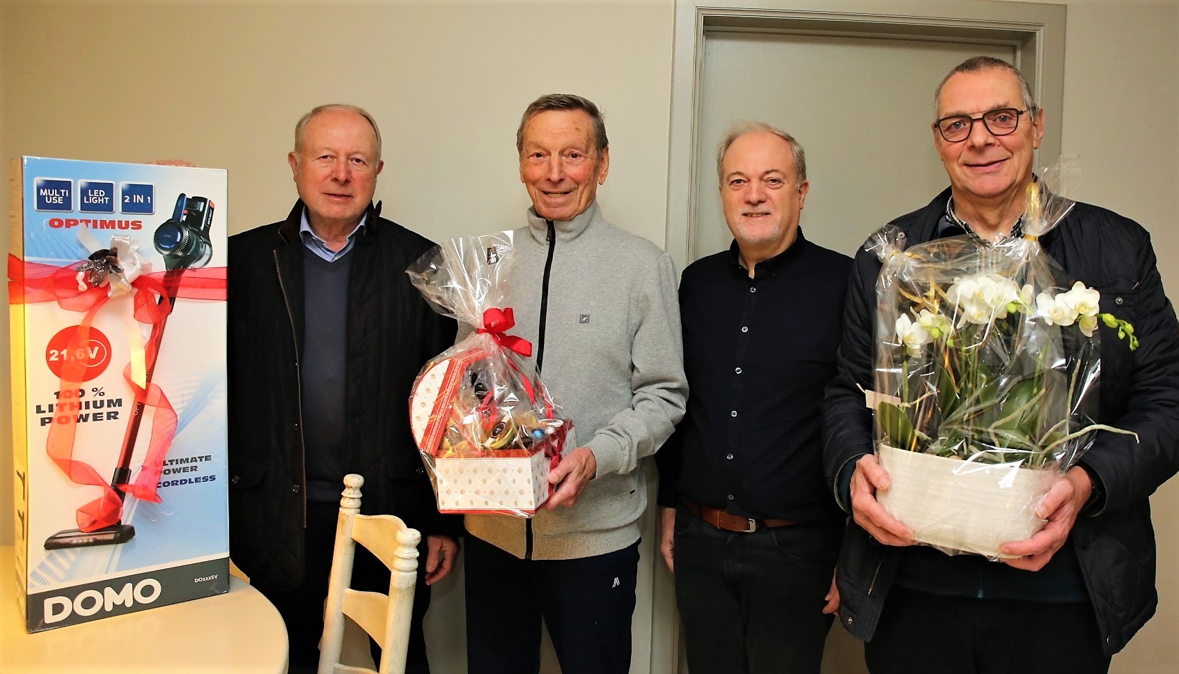 Rik Van Looy : verjaardag 2020 - hulde met Marcel De Voeght (DOMO) en Luc De Voeght GP Rik Van Looy bij Rik thuis