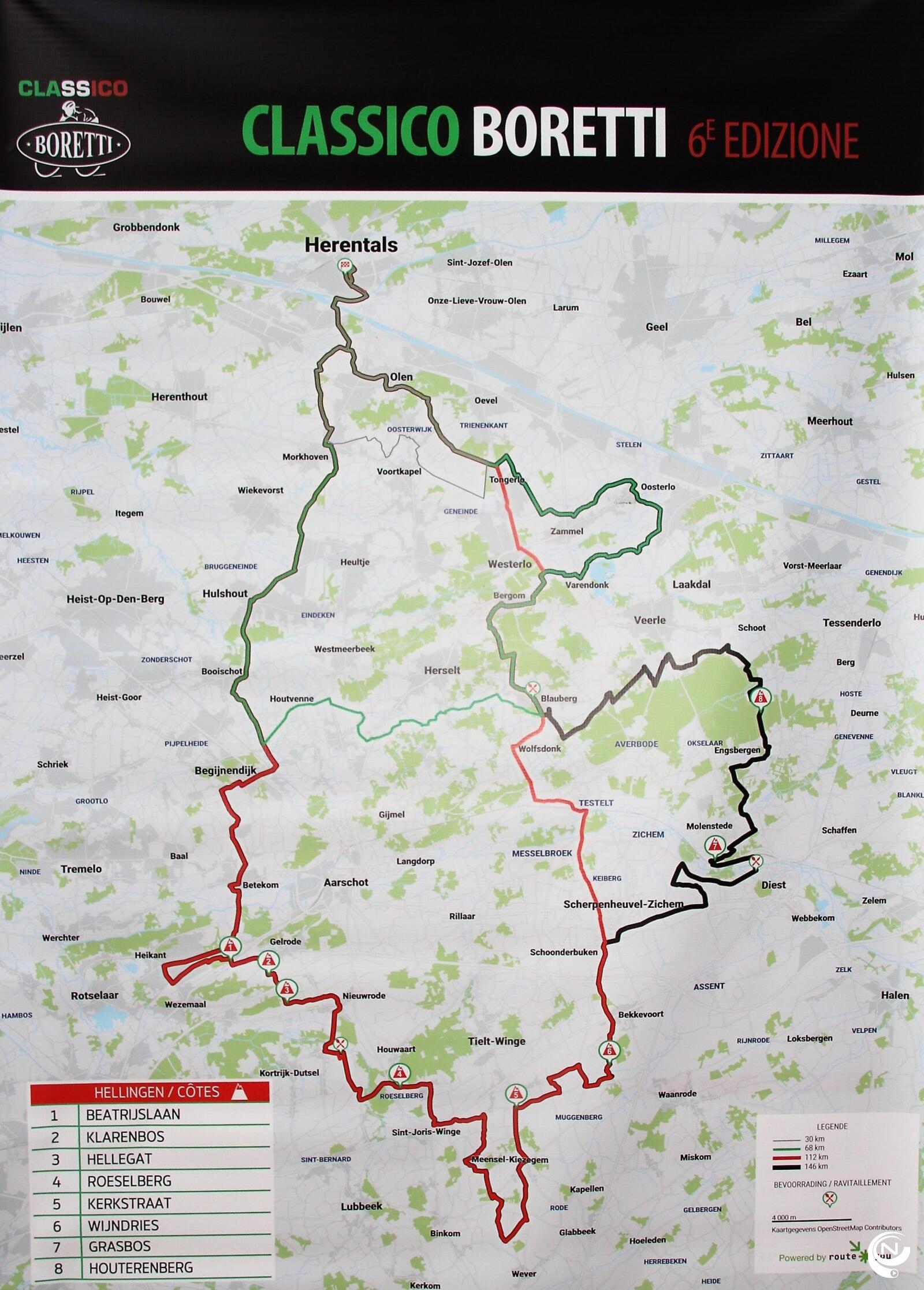 6e Classico Boretti 2.500 fietsers aan de start op zonovergoten Grote