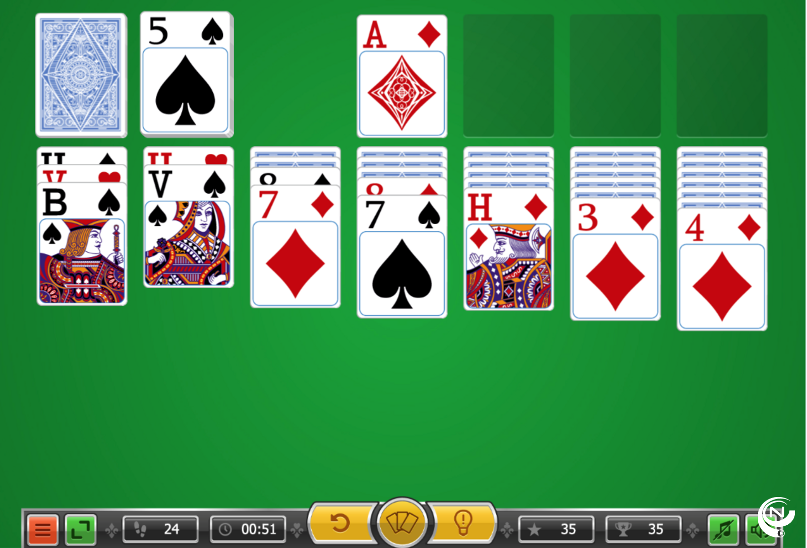 Freecell Solitaire: gratis kaartspel, online te spelen zonder