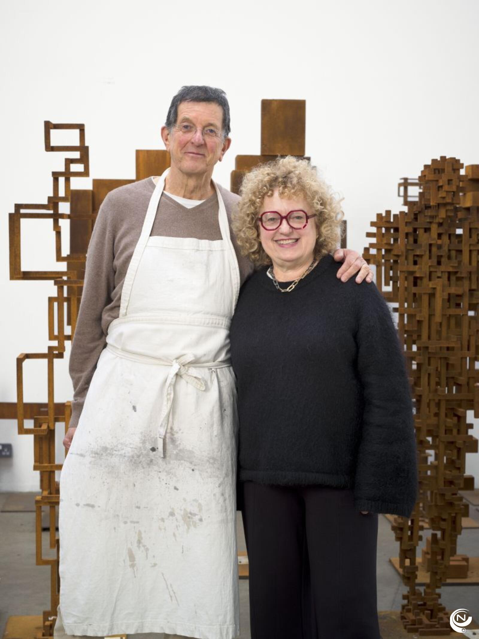 portrait of Antony Gormley and Carolyn Christov-Bakargiev 