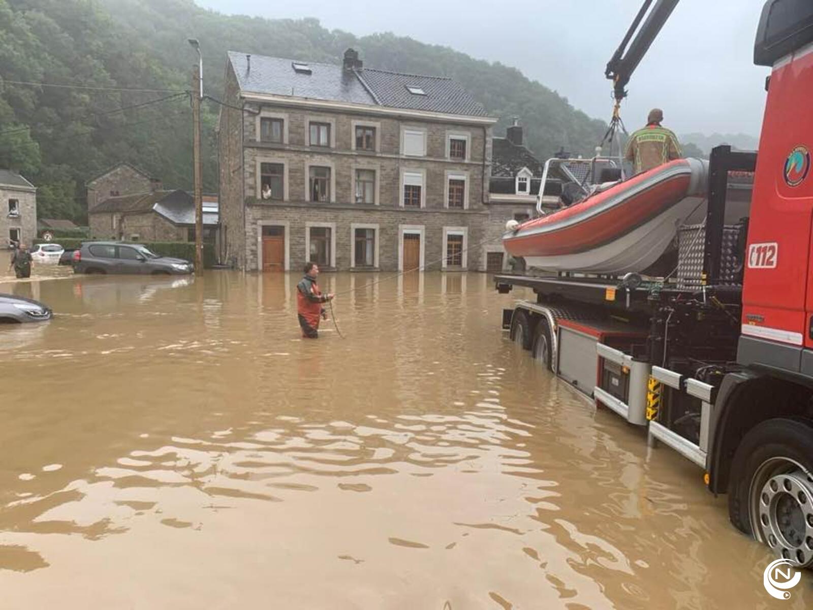 Overstrmingen Wallonië 2021 - foto brandweer Kempen