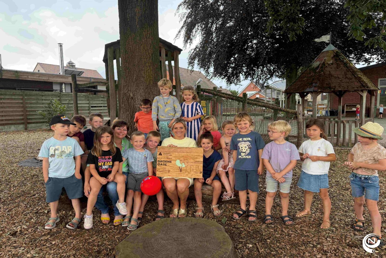 Kleuterschool Spelewei – campus Nonnenstraat maakte van haar speelplaats een ware groene parel.  - Copyright: provincie Antwerpen