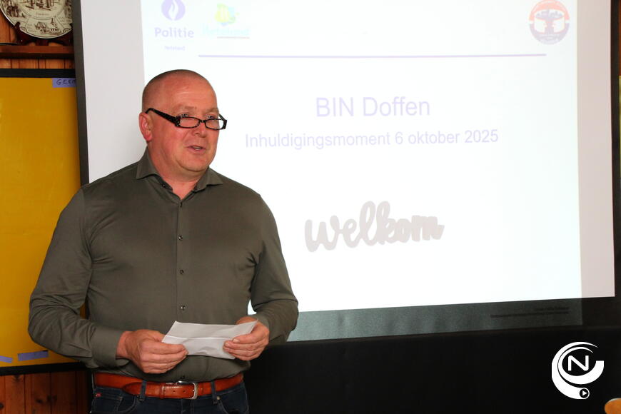 Tijdens de inhuldiging ondertekenden de 6 coördinatoren, samen met korpschef Pieter Hendrickx en burgemeesters, het charter dat BIN Doffen officieel vormgeeft.
