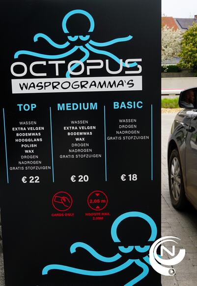Octopus carwash : prijskeuze
