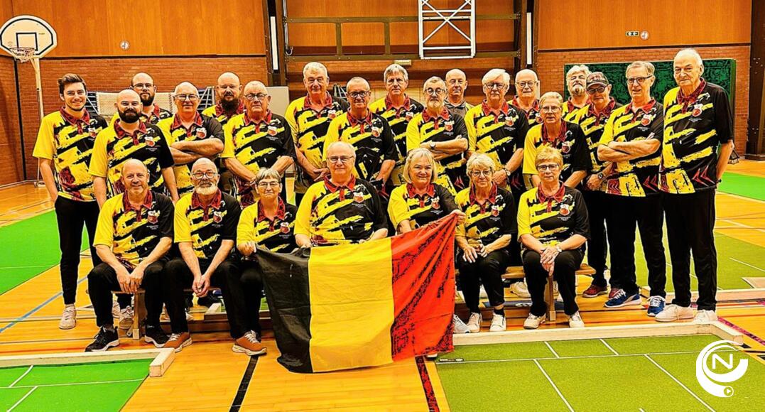 Deelnemers van de Vlaamse Short Mat Bowls Federatie die zullen deelnemen aan het WK in Noorwegen. 