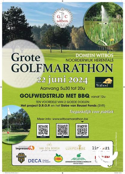 Golfmarathon Witbos nu zaterdag 22/6