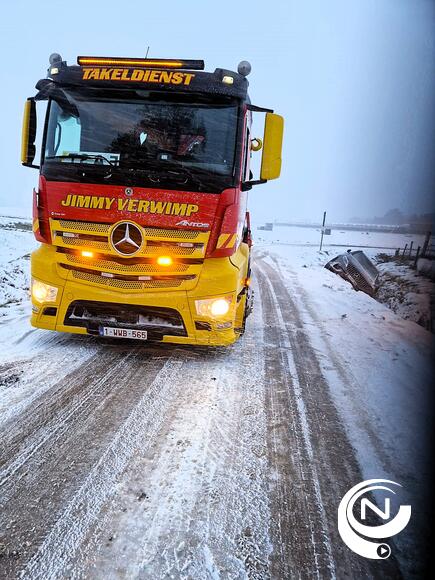 Continu ongevallen op spekgladde Kempense en Neteland wegen.