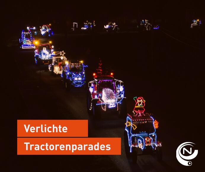 Verlichte tractorparades brengen warmte en sfeer in de winter in de Kempen 