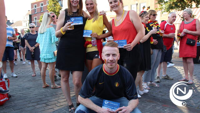 België-Engeland : 3.500 feestende kleurrijke fans op Grote Markt Herentals