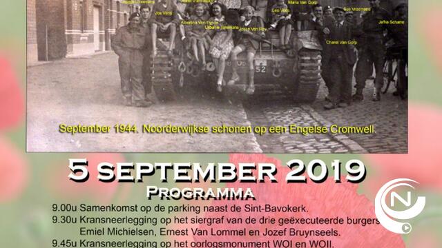 Herdenking 75 jaar ‘De Bevrijding van Noorderwijk’ op 5  september