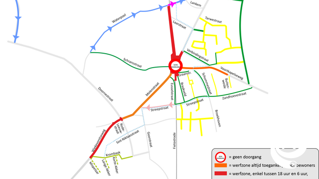 Wegwerkzaamheden Morkhoven: nieuwe fase vanaf 2 april