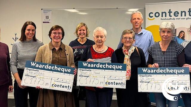 Dienstenchequebedrijf Contenti schenkt 3 cheques aan organisaties die werken rond armoede - De Dorpel - Mensen in Nood - T ANtWOORD