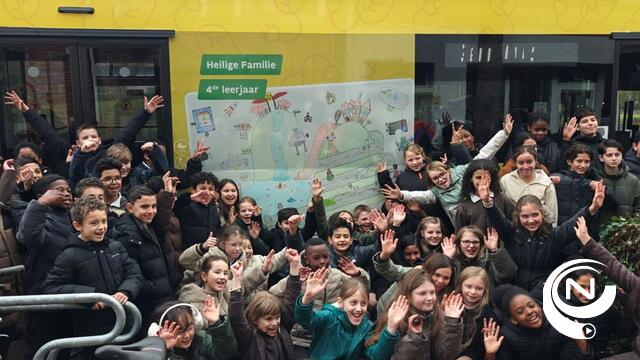 Toekomstvisie van Antwerpse kinderen siert elektrische bus van De Lijn