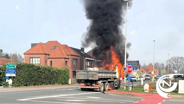 Vrachtwagen brandt volledig uit in Lille: vuur snel geblust, geen gewonden