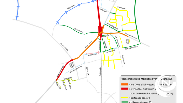Nieuwe verkeerssituatie in Morkhoven vanaf 16 juni