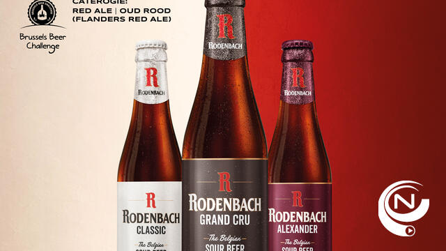 Brouwerij Rodenbach claimt volledig podium op Brussels Beer Challenge
