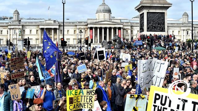  "Geef ons een tweede referendum": miljoen Britten stappen door Londen in antibrexitbetoging