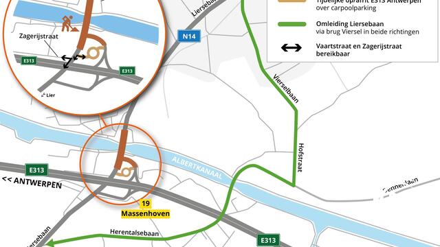 Doorgang over Albertkanaal in Massenhoven volledig onderbroken vanaf 17 mei