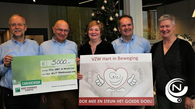 Hart in Beweging schenkt €5.000 aan 'Help Brandwonden Kids'