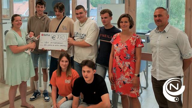 Leerlingen Campus De Vesten schenken €730 aan VZW Kinderdroom