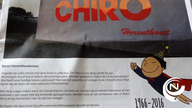 Chiro Herenthout viert goud met een eigen krant 
