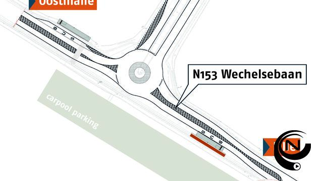 E34 : vernieuwing wegdek brug en aanleg rotonde aan op- en afrittencomplex Lille