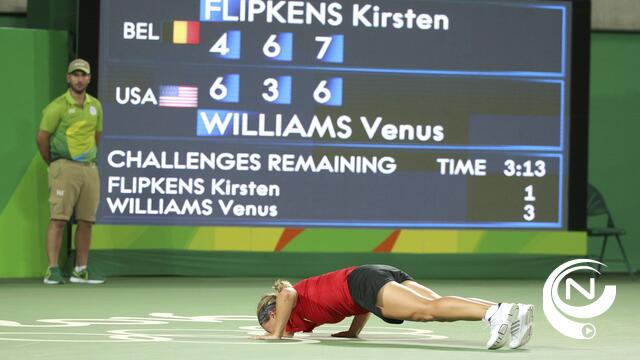 Sensatie : superieure Kirsten Flipkens zet Venus Williams opzij in Rio