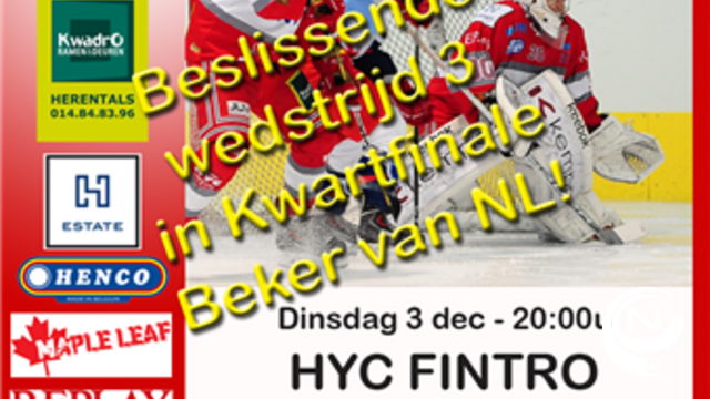 HYC dinsdagavond voor beslissende wedstrijd kwartfinale Beker van Nederland 