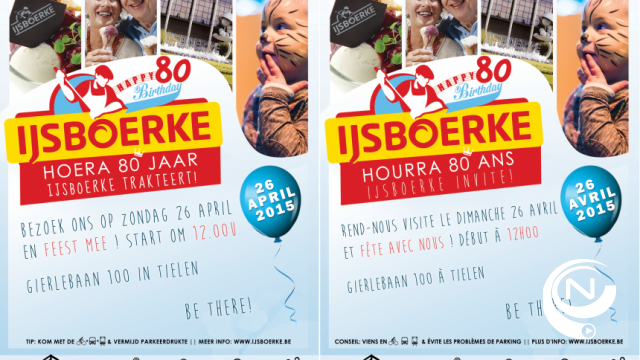 IJsboerke viert 80 jaar met opendeurdag en Happy Birthday 80-logo