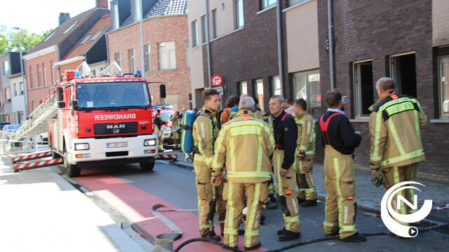 Appartement brandt uit in Herentalse Koppelandstraat, brandweer zoekt hydranten
