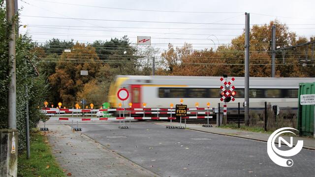 Spoorwegovergang Vossenberg gesloten wegens nivelleringswerken