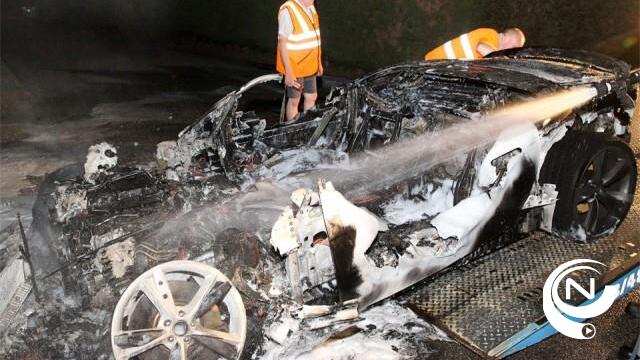 E313 : Jaguar-F smelt weg bij hevige brand in Welvaartstraat na pech 