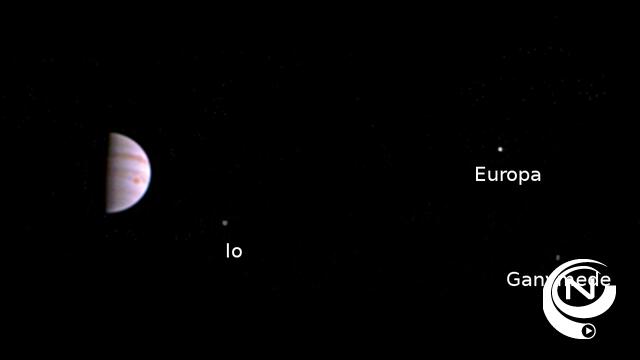 NASA : Jupiterverkenner Juno stuurt eerste beelden door