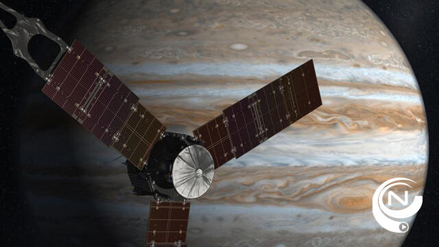 NASA-ruimtesonde Juno na 5 jaar aangekomen bij Jupiter