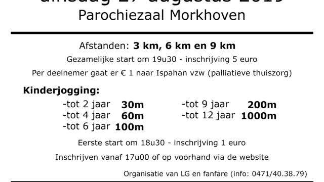 18e Kermisjogging Morkhoven : sportief event maar zonder... kermis