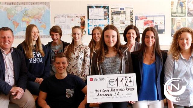 Leerlingen school Rozenberg schenken €1.127 aan Kom op tegen Kanker